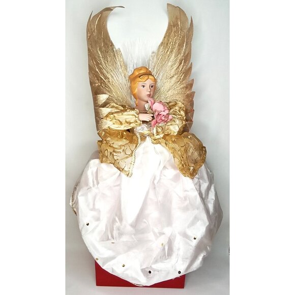 Christmas Tree Topper With Original Box Radiant Fiber Optic Angel Avon 2006 - Picture 1 of 16